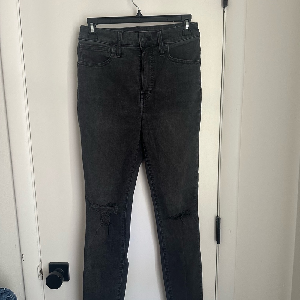 Madewell Black Distressed Jeans